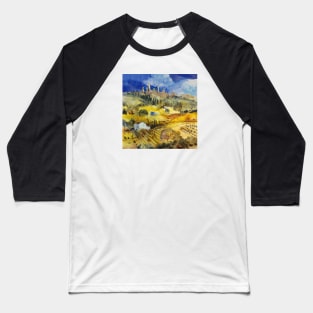 Tuscan landscape - San Gimignano Baseball T-Shirt